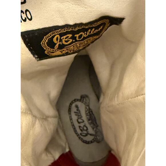 J.B. Dillon Women's Cowboy Boots Size 6 1/2 B Brown with Red Shaft - Picture 9 of 9